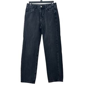 Garage Droit Vintage straight leg black distressed denim jeans grunge 26 / 3